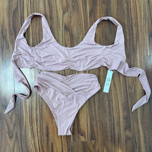 RIOT SWIM Pico High Waist Swim Bikini Set NEW Small - Picture 4 of 8